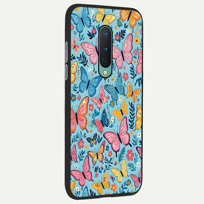  Spring Wing Garden back cover For OnePlus 8 slim fit glass case with vibrant aesthetic design