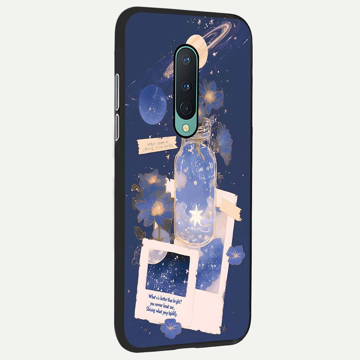  Starlit Cosmic Jar back cover For OnePlus 8 slim fit glass case with vibrant aesthetic design