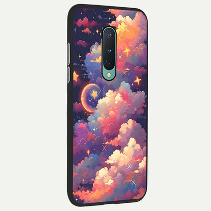  Starlit Dream Clouds back cover For OnePlus 8 slim fit glass case with vibrant aesthetic design