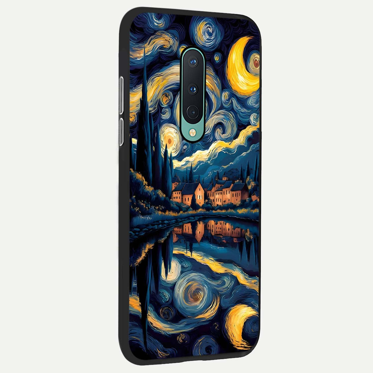  Starry Sky Serenity back cover For OnePlus 8 slim fit glass case with vibrant aesthetic design