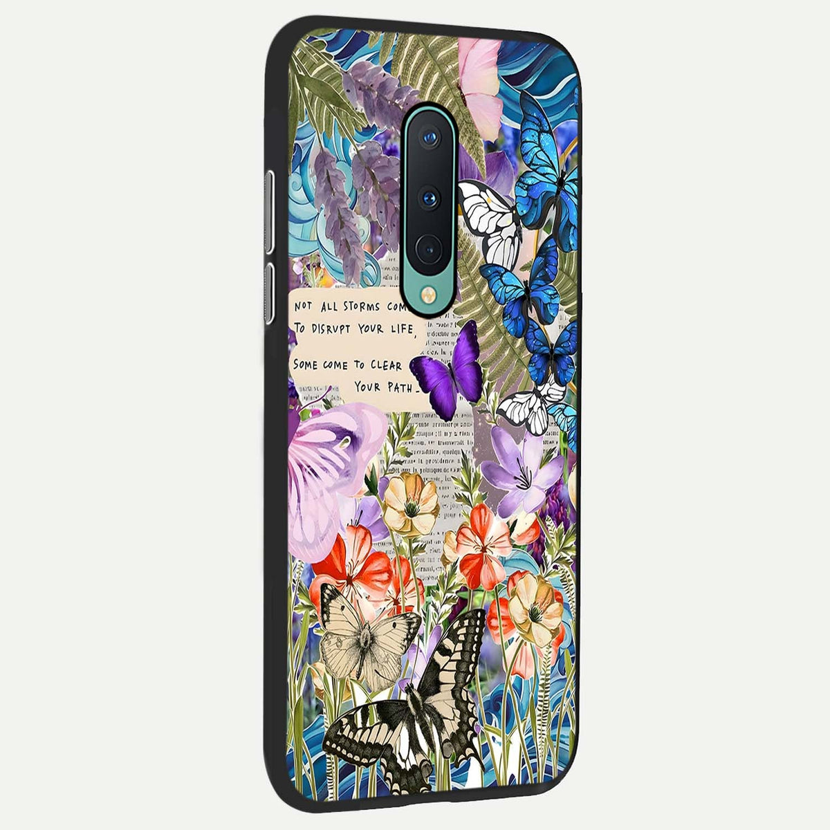  Storm Path Bloom back cover For OnePlus 8 slim fit glass case with vibrant aesthetic design