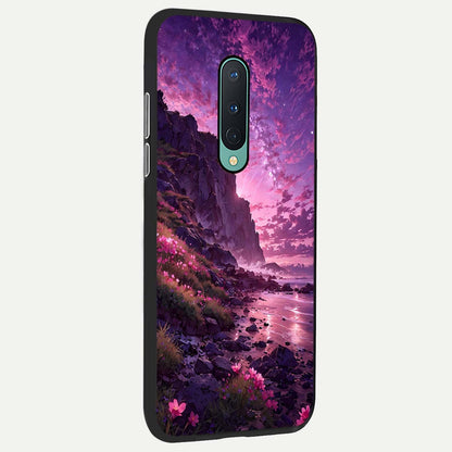  Twilight Blossom Coast back cover For OnePlus 8 slim fit glass case with vibrant aesthetic design
