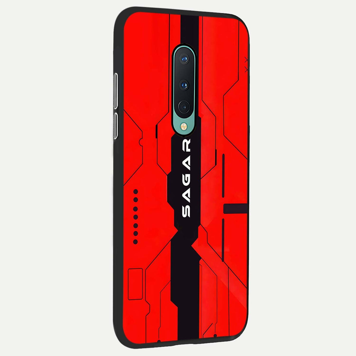  Voltage Rise CYBERPUNK Custom Name back cover For OnePlus 8 slim fit personalized glass case with bold cyberpunk design