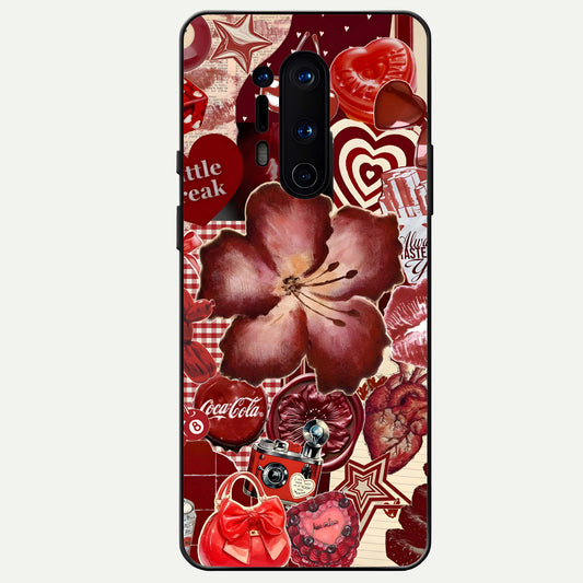  Aesthetic Little Freak Glass Case For OnePlus 8 Pro back cover – full design glossy printed glass finish