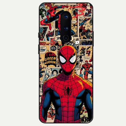  Aesthetic Spider Glass Case For OnePlus 8 Pro back cover – full design glossy printed glass finish