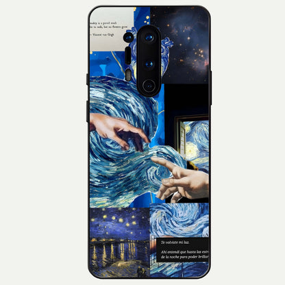  Aesthetic Vando Hands Glass Case For OnePlus 8 Pro back cover – full design glossy printed glass finish