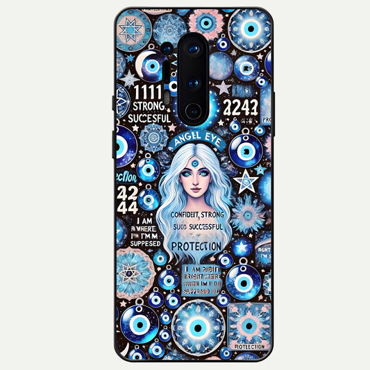  Angel Aura Shield Glass Case For OnePlus 8 Pro back cover – full design glossy printed glass finish