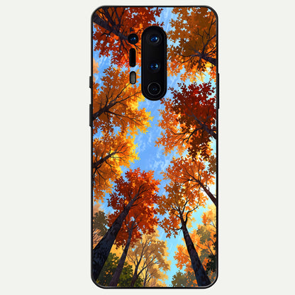  Autumn Sky Rise Glass Case For OnePlus 8 Pro back cover – full design glossy printed glass finish