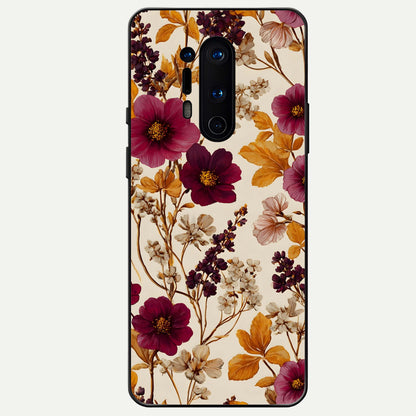  Autumn Wine Bloom Glass Case For OnePlus 8 Pro back cover – full design glossy printed glass finish