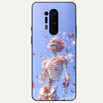  Bloom Beyond Bones Glass Case For OnePlus 8 Pro back cover – full design glossy printed glass finish