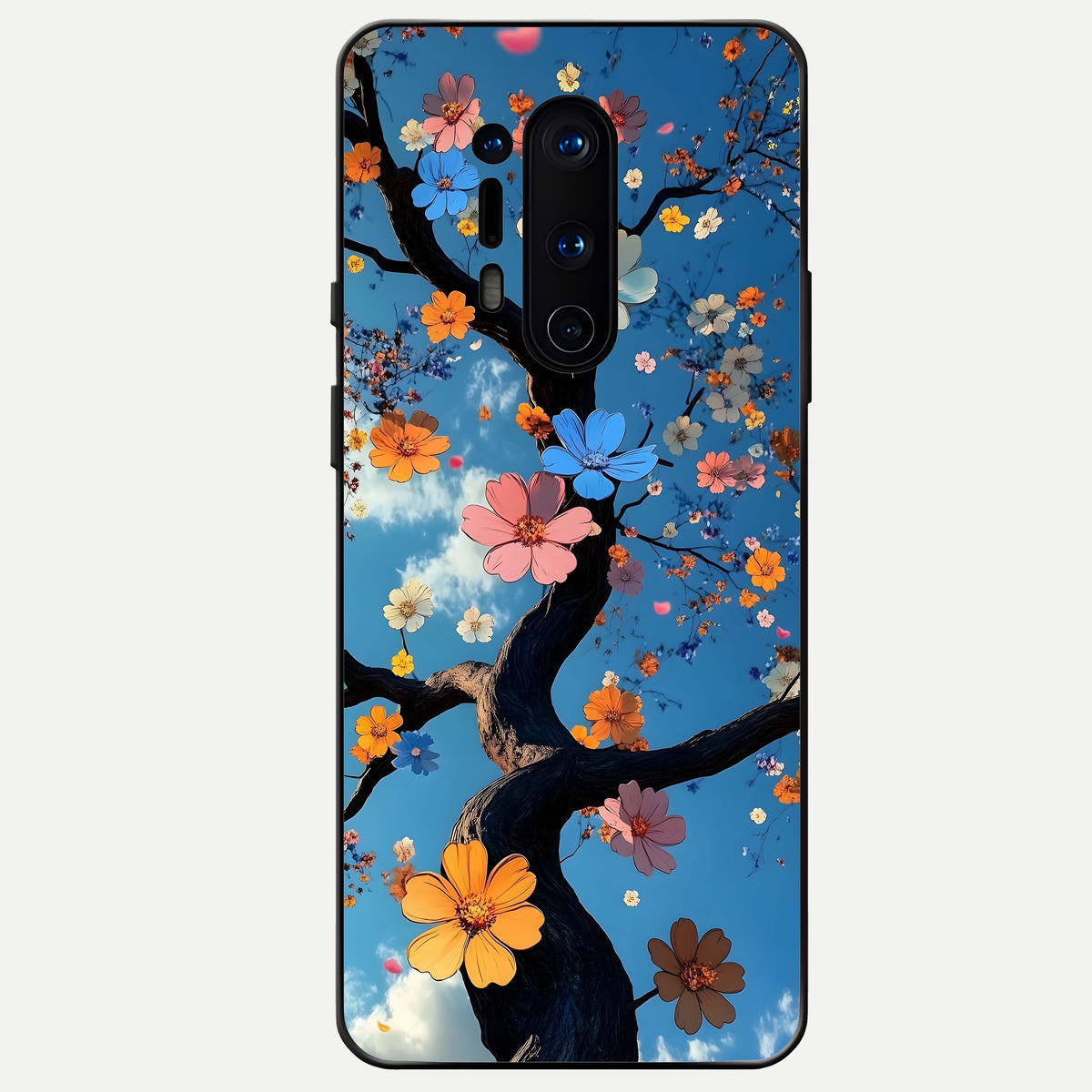  Blossom Dream Sky Glass Case For OnePlus 8 Pro back cover – full design glossy printed glass finish