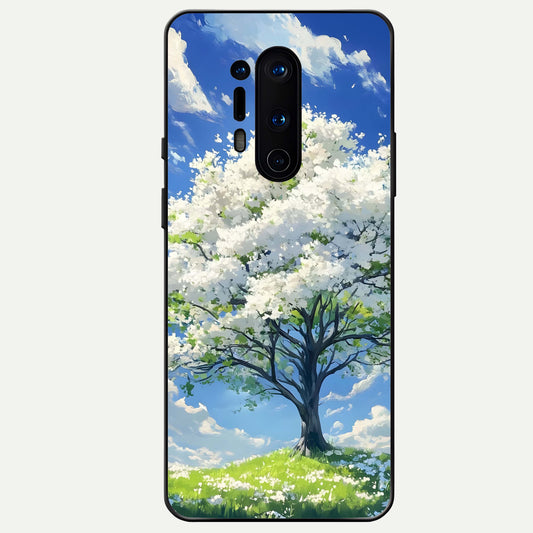  Blossom Sky Serenity Glass Case For OnePlus 8 Pro back cover – full design glossy printed glass finish