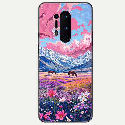  Blossom Valley Dream Glass Case For OnePlus 8 Pro back cover – full design glossy printed glass finish
