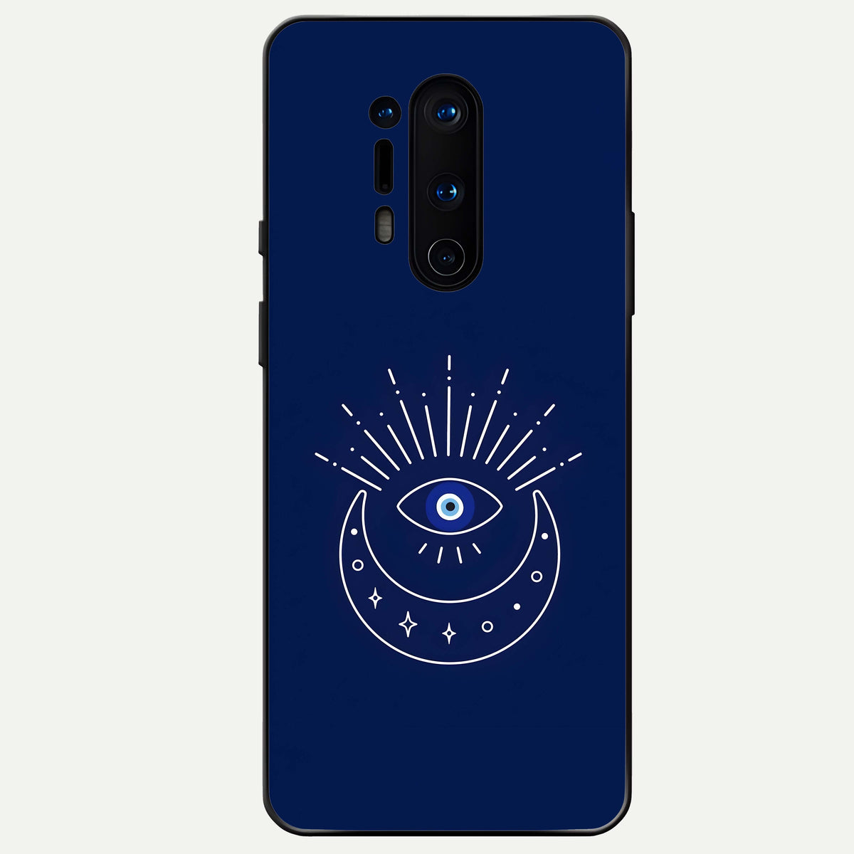  Blue Evil Eye Glass Case For OnePlus 8 Pro back cover – full design glossy printed glass finish