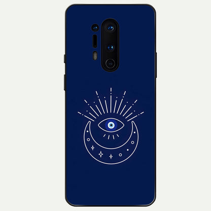  Blue Evil Eye Glass Case For OnePlus 8 Pro back cover – full design glossy printed glass finish