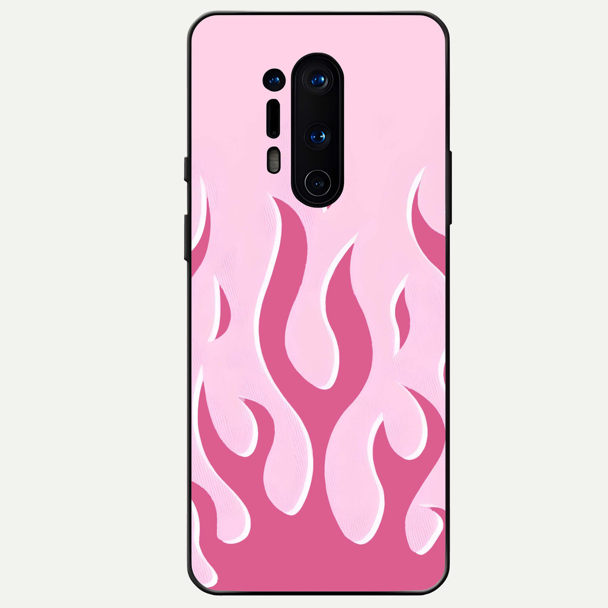  Blush Flame Energy Glass Case For OnePlus 8 Pro back cover – full design glossy printed glass finish