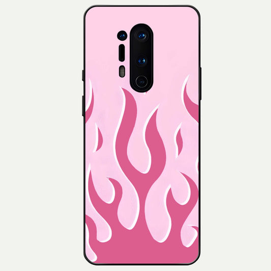  Blush Flame Energy Glass Case For OnePlus 8 Pro back cover – full design glossy printed glass finish