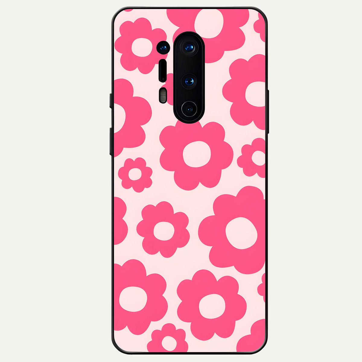  Blush Flower Pop Glass Case For OnePlus 8 Pro back cover – full design glossy printed glass finish