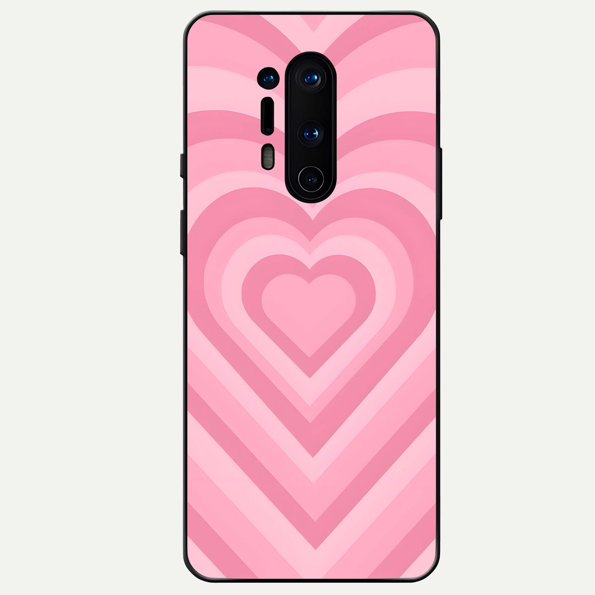 Blush Heart Waves Glass Case For OnePlus 8 Pro back cover – full design glossy printed glass finish