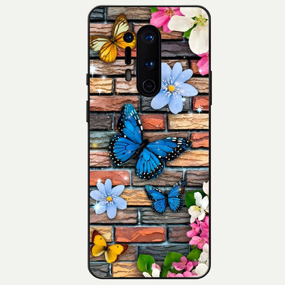  Brick Bloom Flight Glass Case For OnePlus 8 Pro back cover – full design glossy printed glass finish