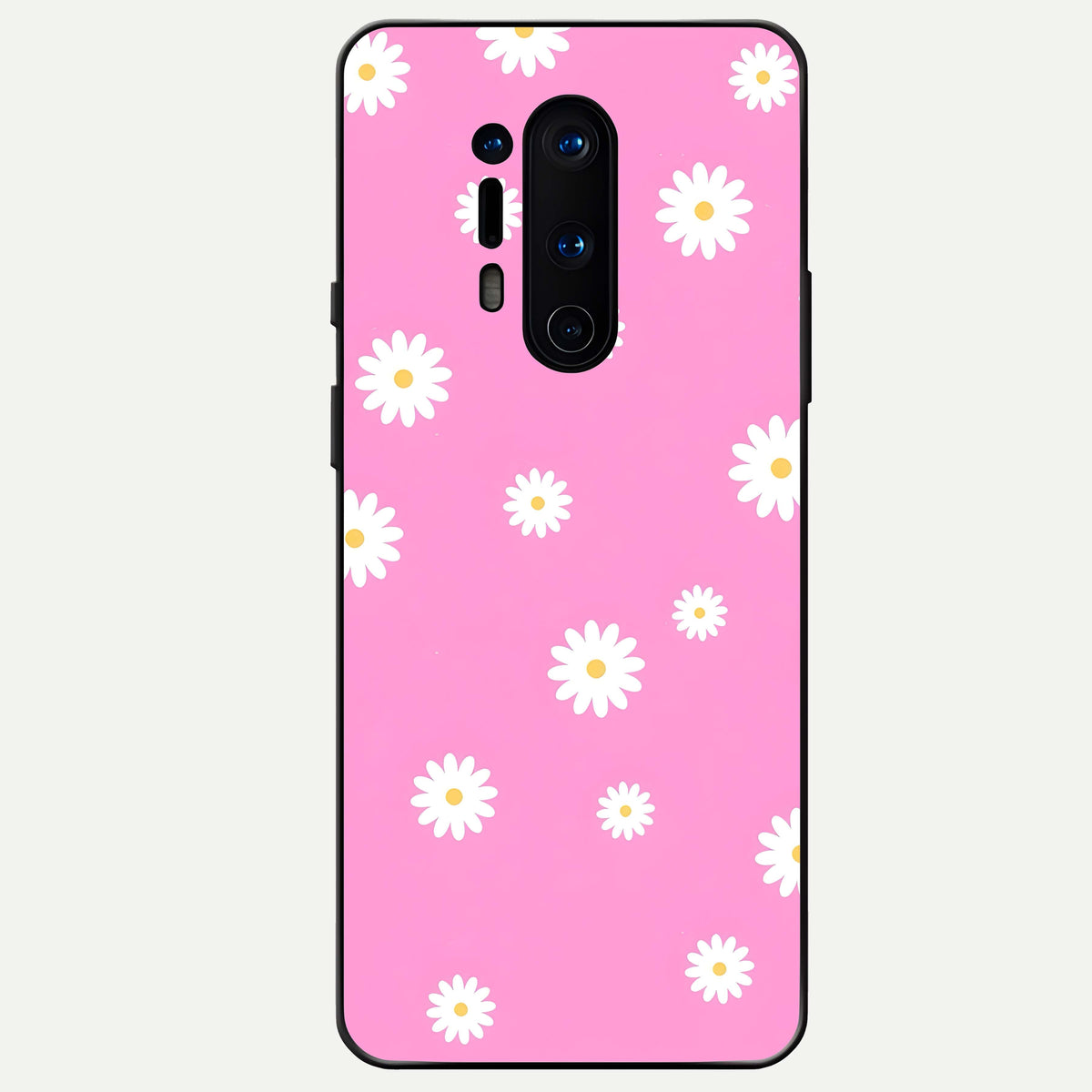  Bubblegum Daisy Pop Glass Case For OnePlus 8 Pro back cover – full design glossy printed glass finish
