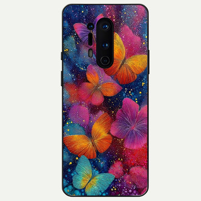  Butterfly Dream Mist Glass Case For OnePlus 8 Pro back cover – full design glossy printed glass finish