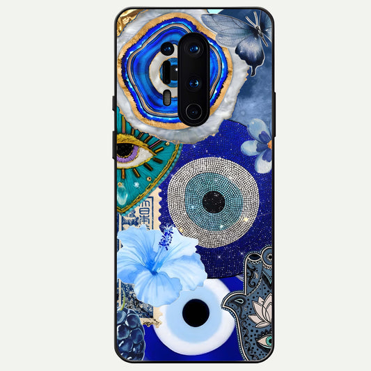  Celestial Blue Vision Glass Case For OnePlus 8 Pro back cover – full design glossy printed glass finish