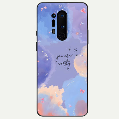  Celestial Cloud Magic Glass Case For OnePlus 8 Pro back cover – full design glossy printed glass finish