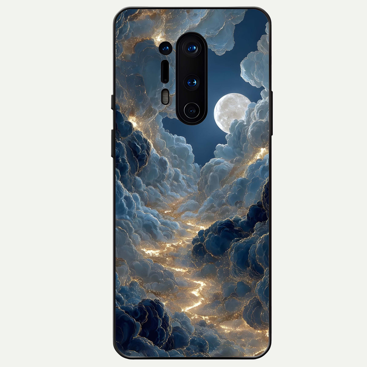  Celestial Cloud Road Glass Case For OnePlus 8 Pro back cover – full design glossy printed glass finish