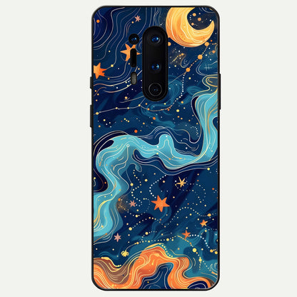  Celestial Dream Flow Glass Case For OnePlus 8 Pro back cover – full design glossy printed glass finish