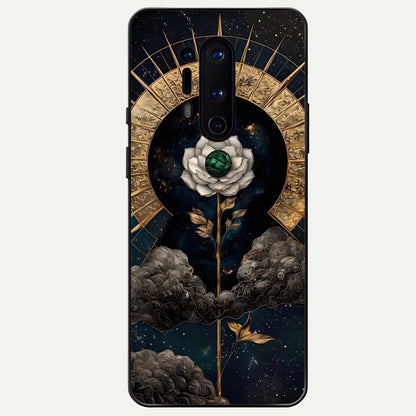  Celestial Lotus Morang Glass Case For OnePlus 8 Pro back cover – full design glossy printed glass finish
