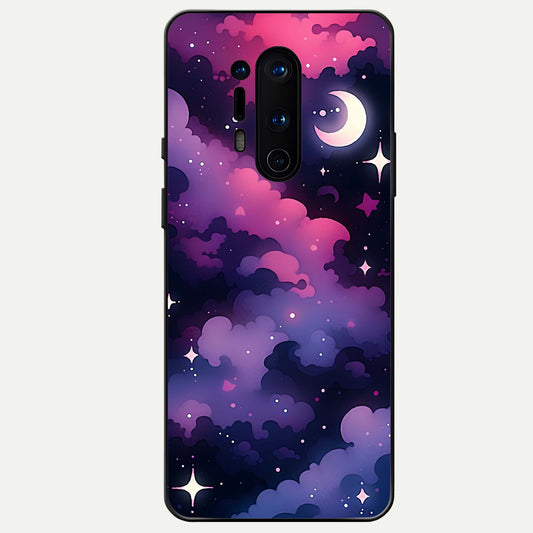  Celestial Moon Magic Glass Case For OnePlus 8 Pro back cover – full design glossy printed glass finish