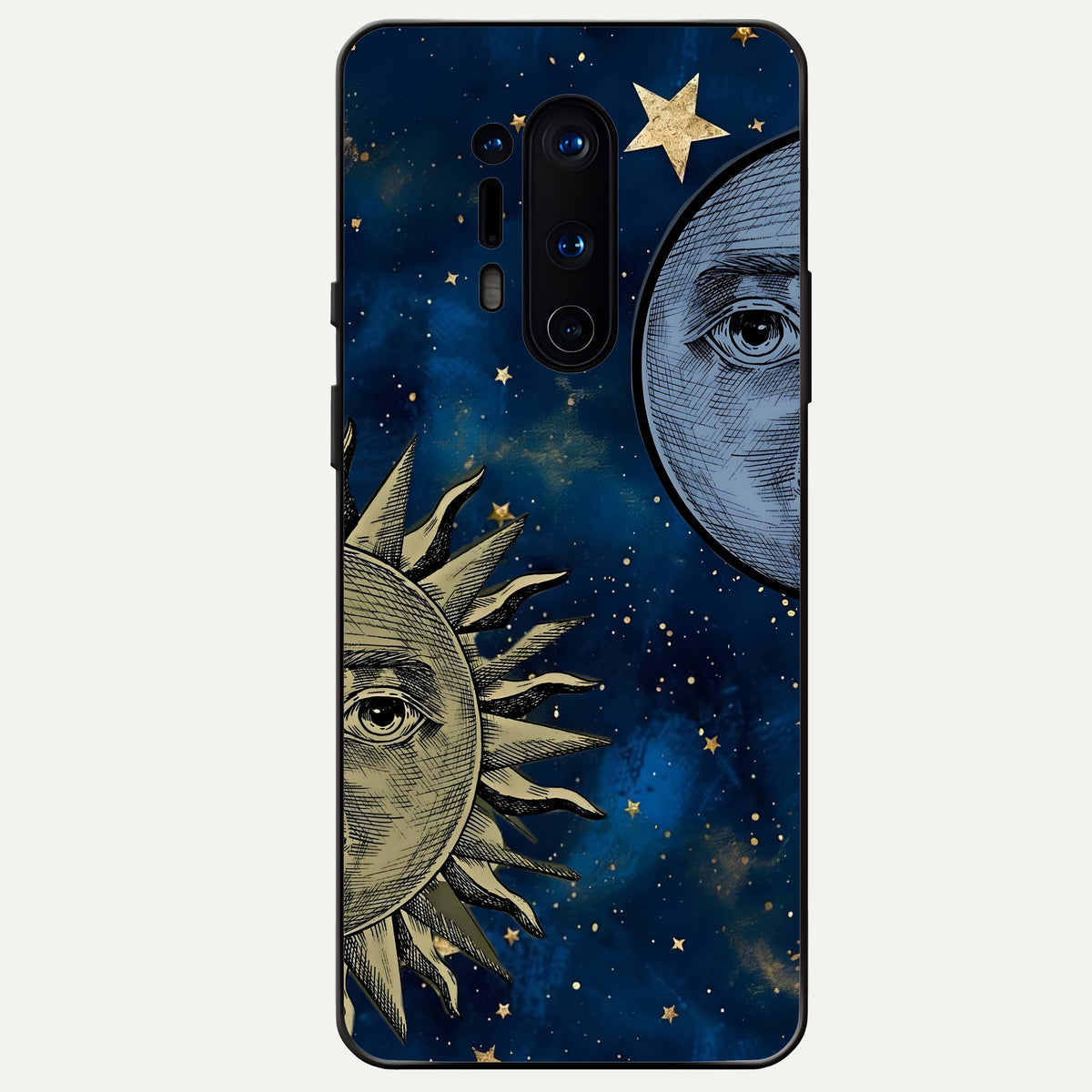  Celestial Moon With Sun Glass Case For OnePlus 8 Pro back cover – full design glossy printed glass finish