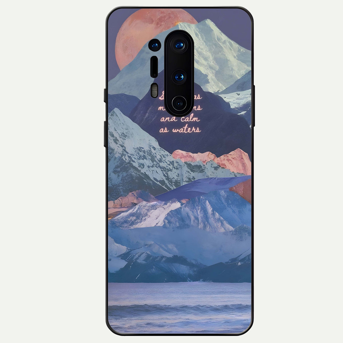  Celestial Mountain Calm Glass Case For OnePlus 8 Pro back cover – full design glossy printed glass finish