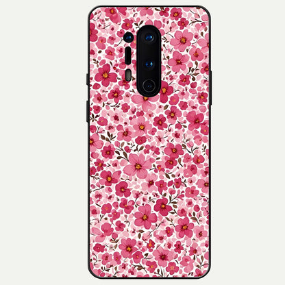  Cherry Blossom Charm Glass Case For OnePlus 8 Pro back cover – full design glossy printed glass finish