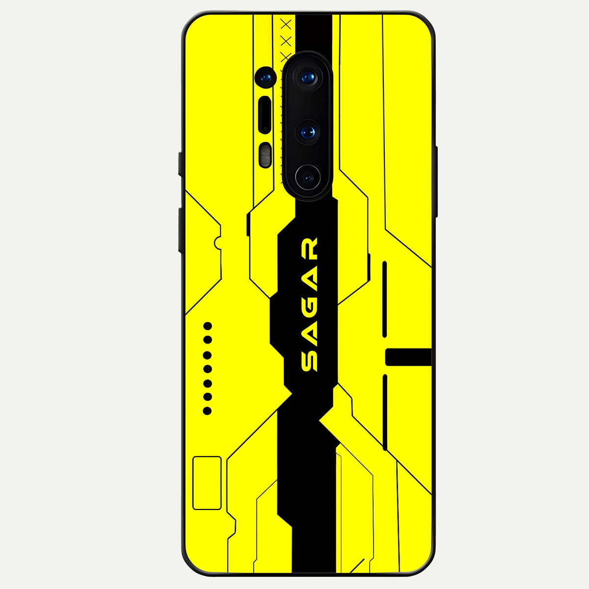  Circuit CYBERPUNK Custom Name Glass Case For OnePlus 8 Pro back cover – full design glossy printed glass finish