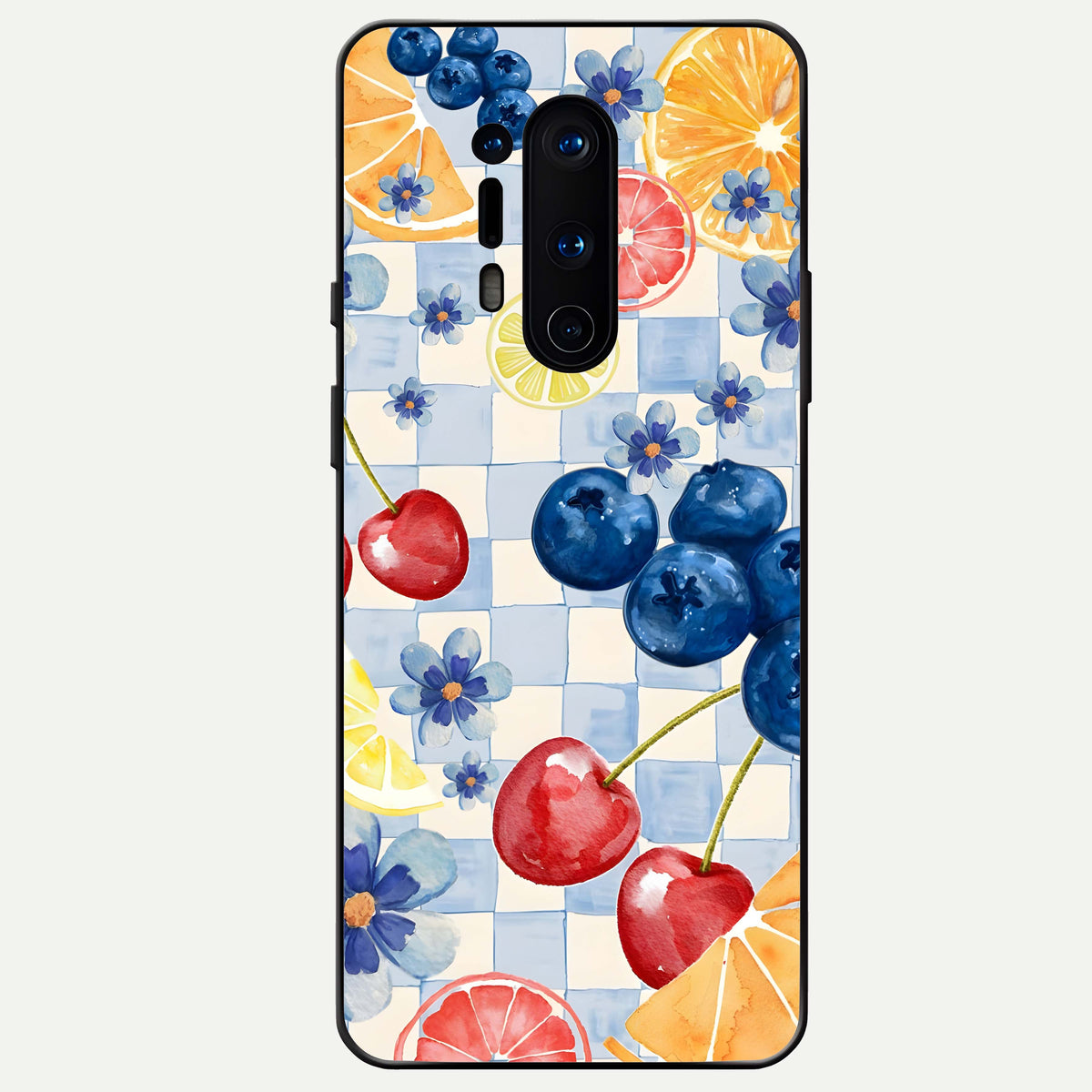  Citrus Bloom Joy Glass Case For OnePlus 8 Pro back cover – full design glossy printed glass finish