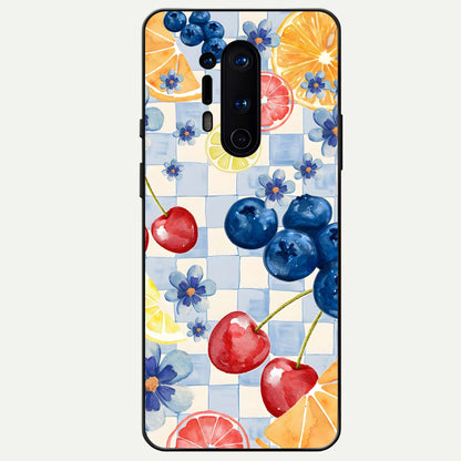  Citrus Bloom Joy Glass Case For OnePlus 8 Pro back cover – full design glossy printed glass finish