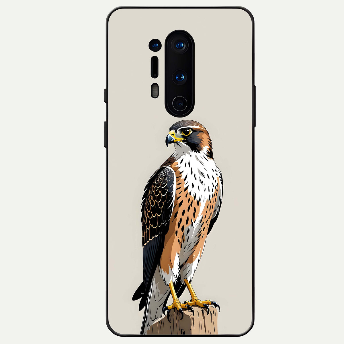  Clever Eagle Glass Case For OnePlus 8 Pro back cover – full design glossy printed glass finish
