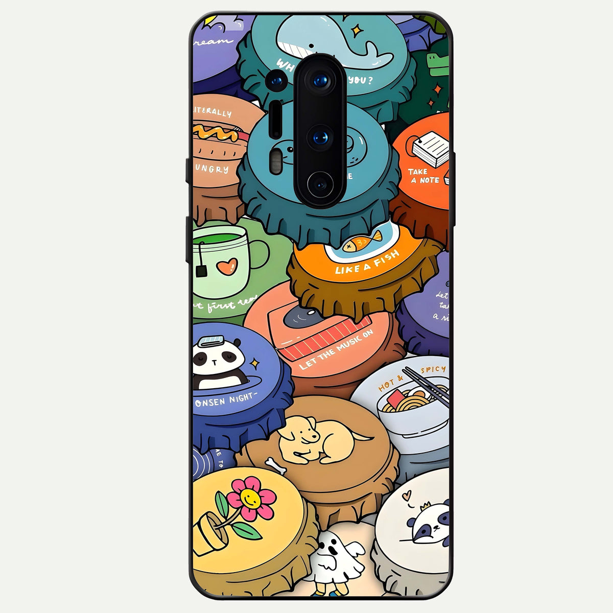  Coins Patterns Glass Case For OnePlus 8 Pro back cover – full design glossy printed glass finish