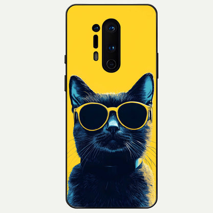  Cool Cat Vibes Glass Case For OnePlus 8 Pro back cover – full design glossy printed glass finish
