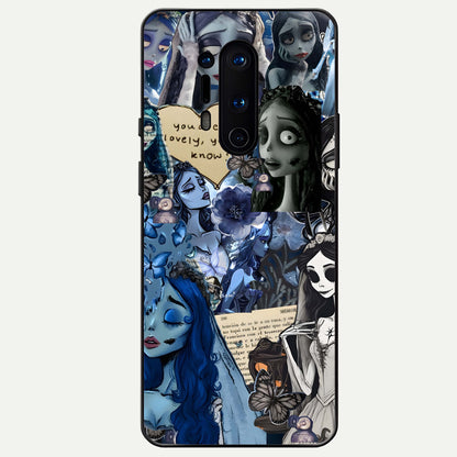  Corpse Bride Posters Glass Case For OnePlus 8 Pro back cover – full design glossy printed glass finish