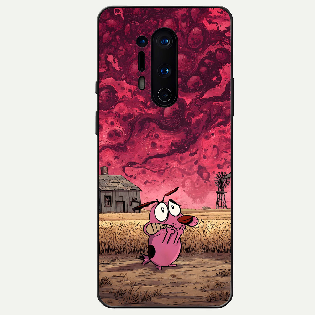  Courage Under Sky Glass Case For OnePlus 8 Pro back cover – full design glossy printed glass finish