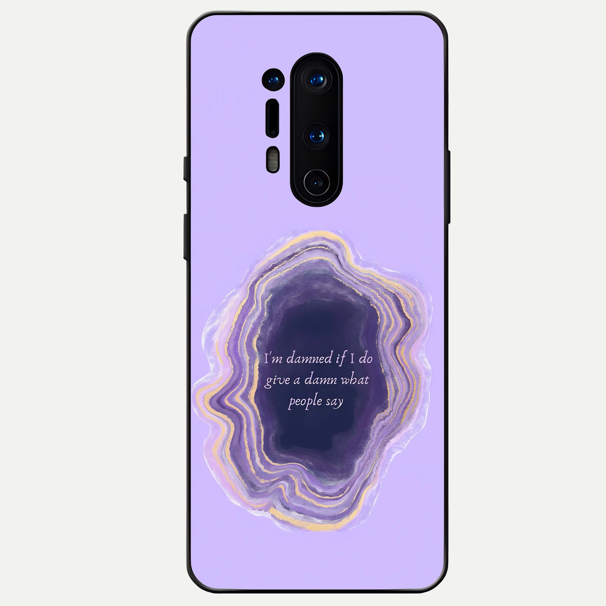  Damned People Quote Glass Case For OnePlus 8 Pro back cover – full design glossy printed glass finish