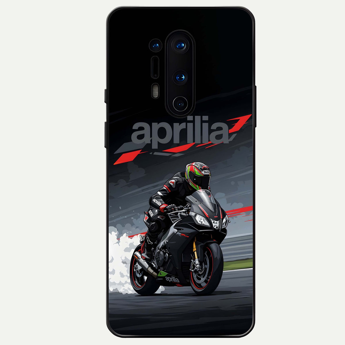  Dark Aprilla Glass Case For OnePlus 8 Pro back cover – full design glossy printed glass finish