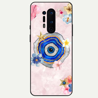  Divine Aura Bloom Glass Case For OnePlus 8 Pro back cover – full design glossy printed glass finish