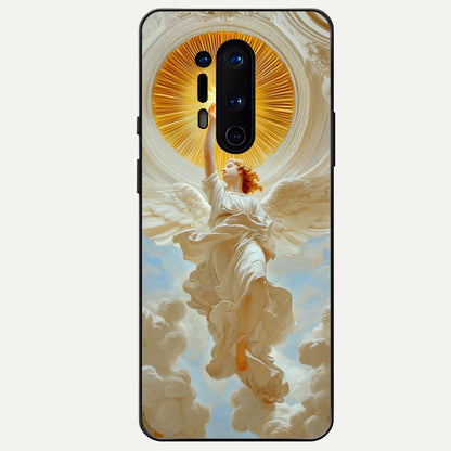  Divine Light Angel Glass Case For OnePlus 8 Pro back cover – full design glossy printed glass finish