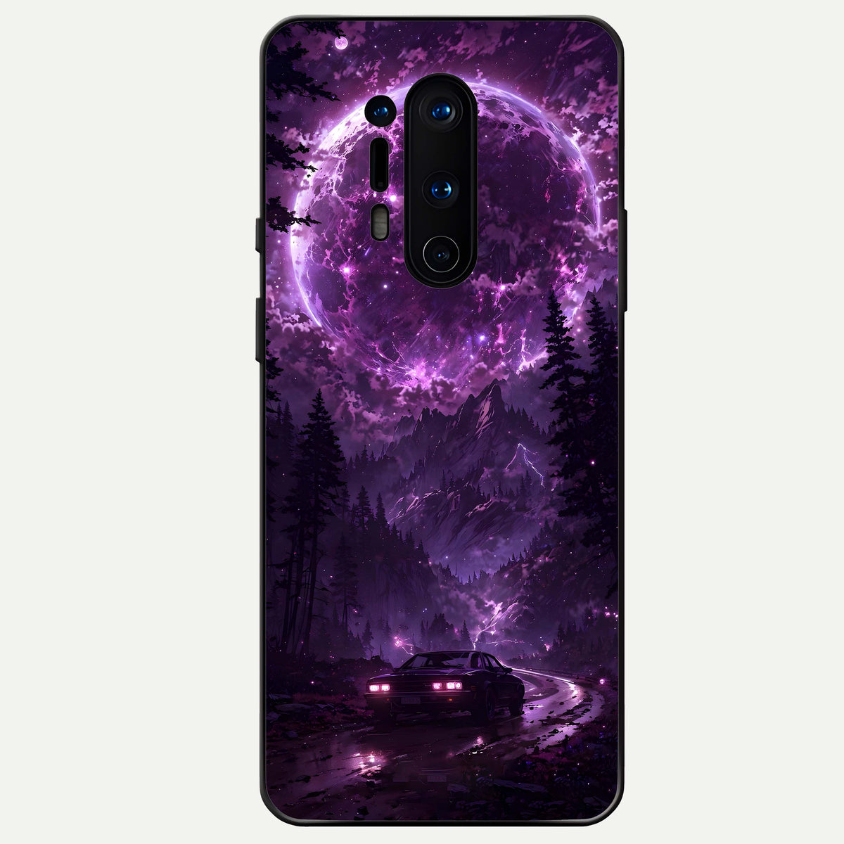  Eternal Cosmic Drive Glass Case For OnePlus 8 Pro back cover – full design glossy printed glass finish