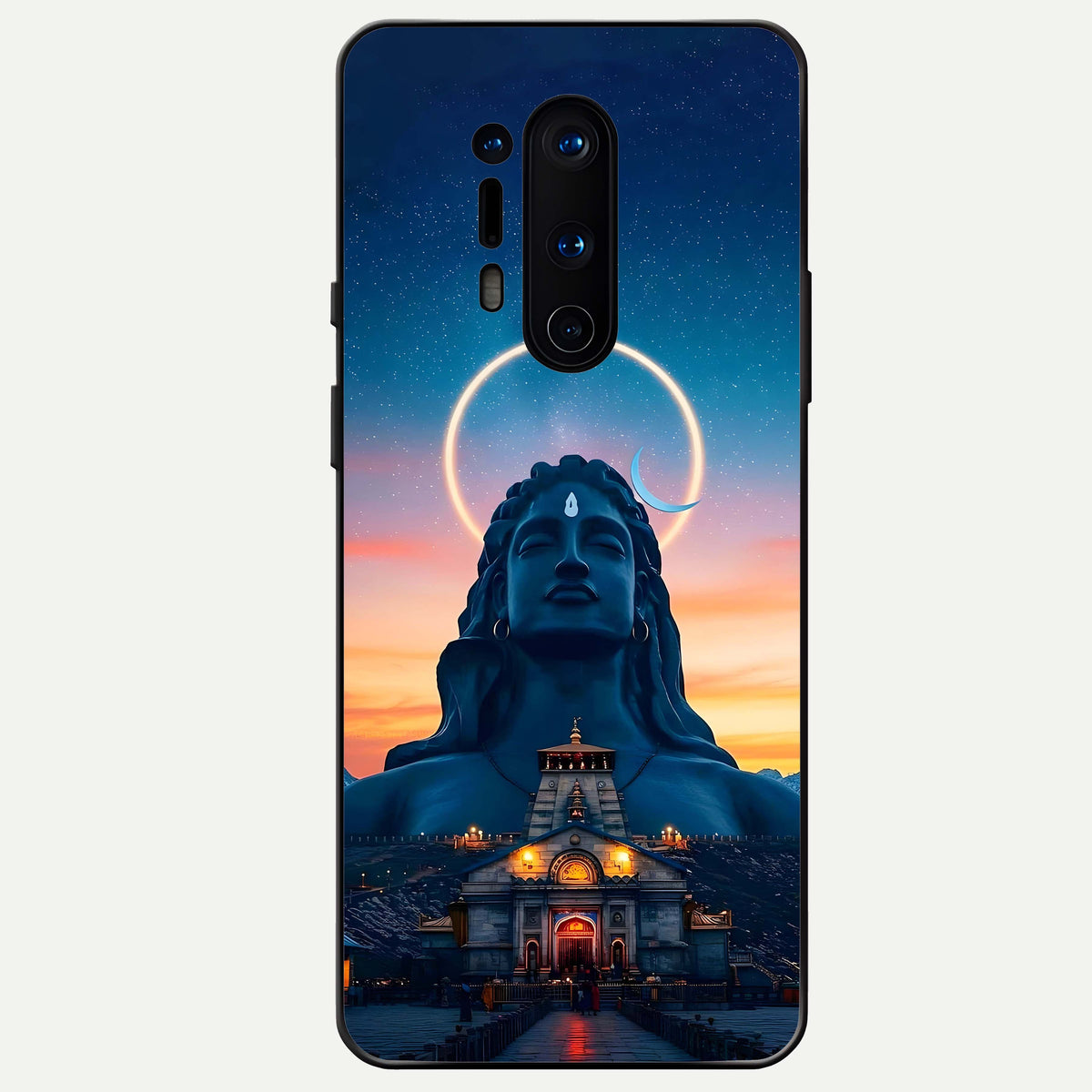  Eternal Shiva Aura Glass Case For OnePlus 8 Pro back cover – full design glossy printed glass finish