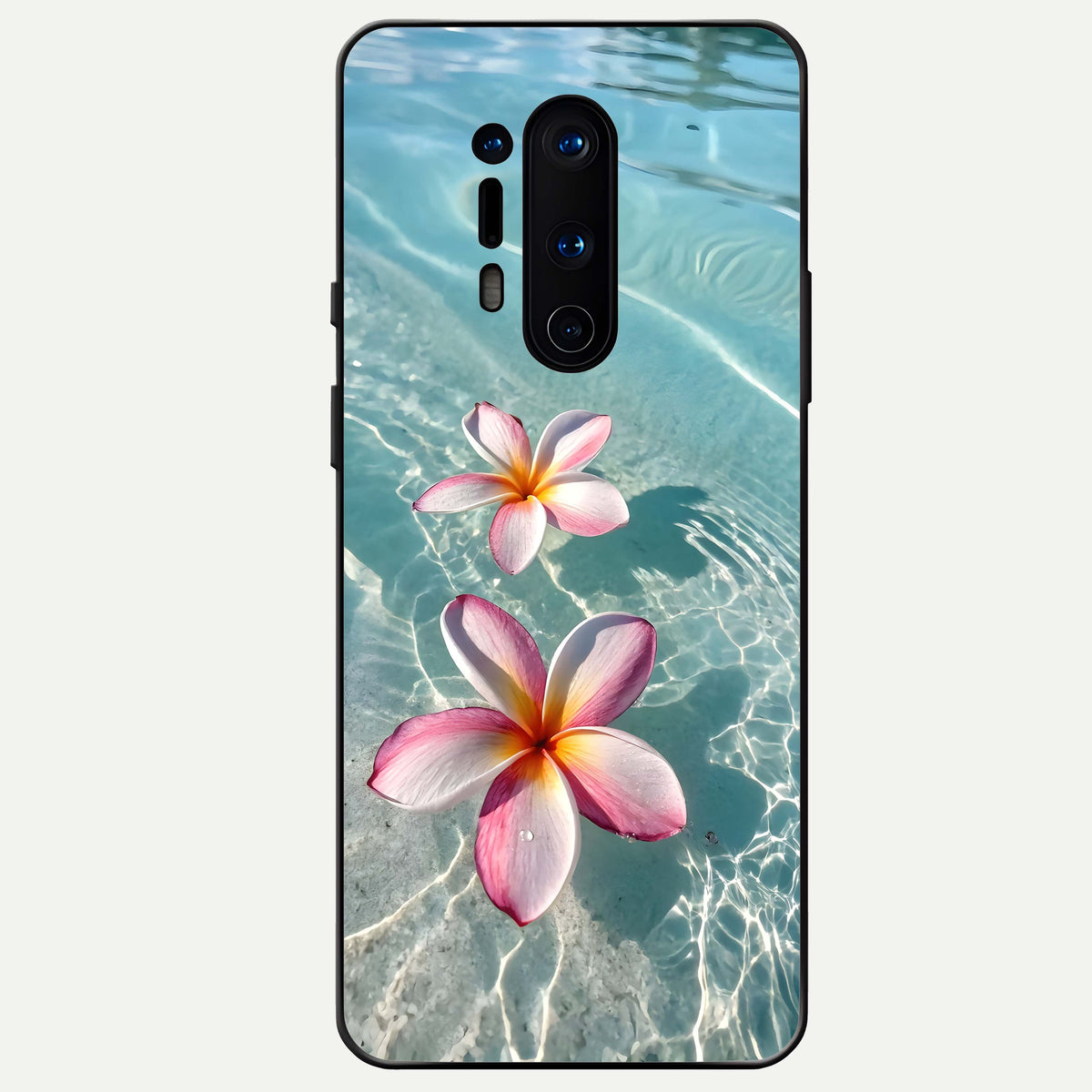  Floating Bloom Bliss Glass Case For OnePlus 8 Pro back cover – full design glossy printed glass finish